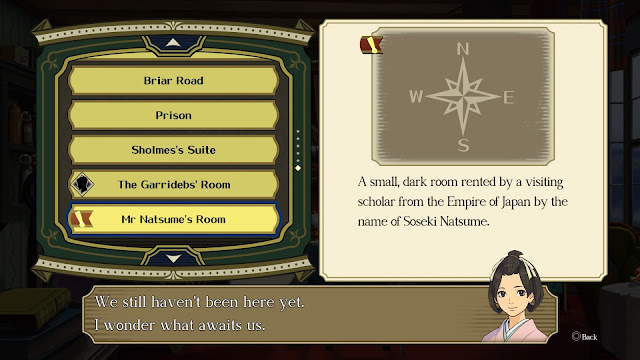 The Great Ace Attorney Chronicles deduction The Great Ace Attorney Chronicles cambiar escenario
