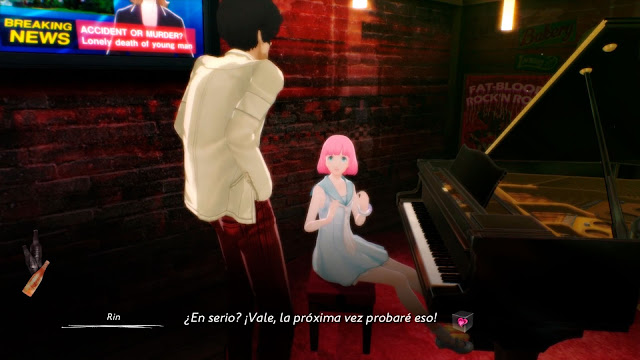 Vincent y Rin Qatherine charlando en el Stray Sheep Vincent y Rin Qatherine charlando en el Stray Sheep