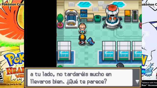 Totodile fuera de la Pokebal Eco Profesor Elm Pokémon Oro HeartGold y Plata SoulsSilver Totodile fuera de la Pokebal Eco Profesor Elm Pokémon Oro HeartGold y Plata SoulsSilver