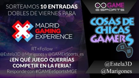 MADRID GAMING EXPERIENCE 2016 – ¡SORTEO DE 10 ENTRADAS DOBLES! MADRID GAMING EXPERIENCE 2016 - ¡SORTEO DE 10 ENTRADAS DOBLES!