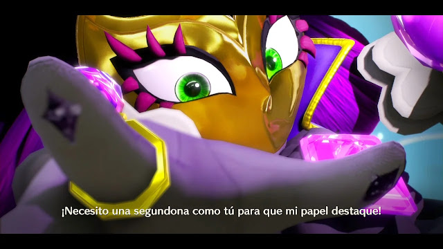 Análisis Princess Peach: Showtime! Switch Grape aparece pocas veces, pero son las justas para hacerse notar y saber que ella es la enemiga a batir.