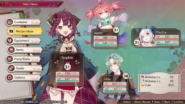 Menu Análisis de Atelier Sophie 2 The Alchemyst of the Mysterious Dream para Nintendo Switch Menu Análisis de Atelier Sophie 2 The Alchemyst of the Mysterious Dream para Nintendo Switch