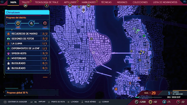 Análisis de Marvel's Spiderman 2 en PS5 4 Análisis review Spiderman 2 en PS5 - Mapa