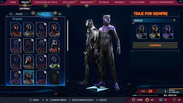 Análisis de Marvel's Spiderman 2 en PS5 5 Análisis review Spiderman 2 en PS5 - Trajes