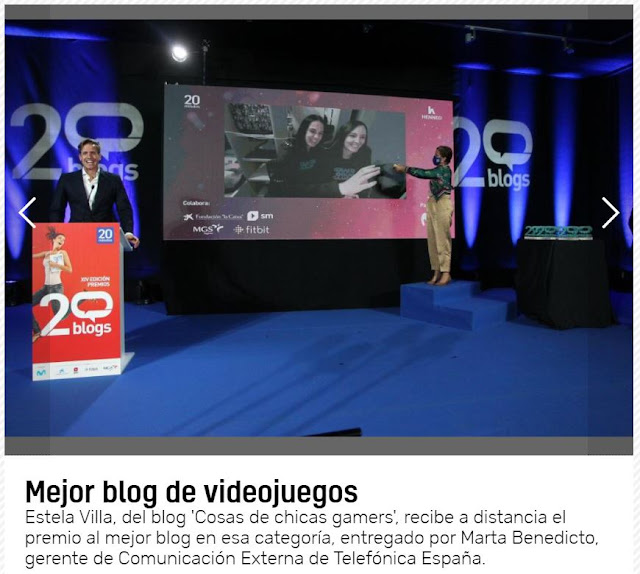 XIV Edición Premios 20 Blogs – Ganadoras al mejor blog de videojuegos XIV Edición Premios 20 Blogs - Ganadoras al mejor blog de videojuegos