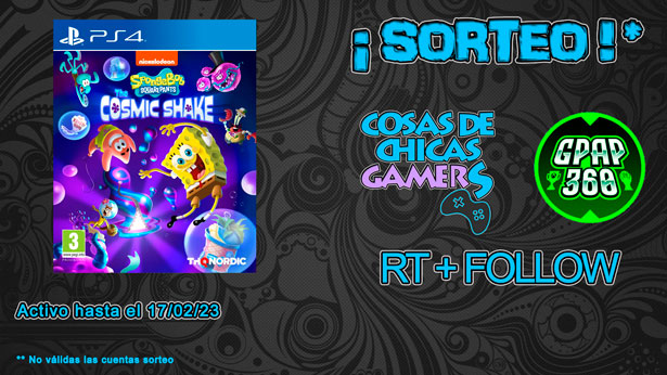 SORTEO BOB ESPONJA: THE COSMIC SHAKE EN PS4 SORTEO BOB ESPONJA: THE COSMIC SHAKE EN PS4