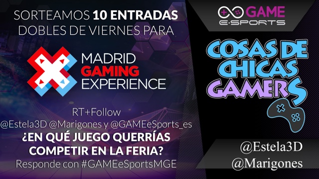 MADRID GAMING EXPERIENCE 2016 – ¡SORTEO DE 10 ENTRADAS DOBLES! MADRID GAMING EXPERIENCE 2016 - ¡SORTEO DE 10 ENTRADAS DOBLES!