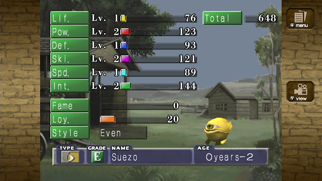 Monster Rancher 1&2 DX - Suezo stats Monster Rancher 1&2 DX - Suezo stats