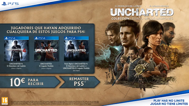 Suplemento actualización a remasterización PS5 Suplemento actualización a remasterización PS5