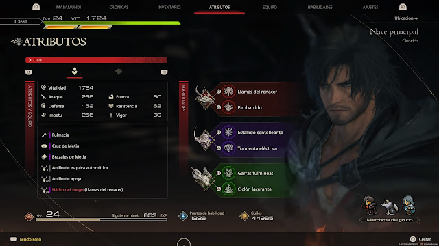 Análisis de FF16 - Estadísticas Análisis de FF16 - Estadísticas