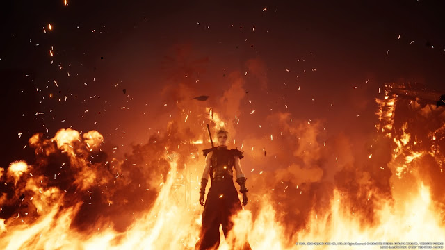 FF 7 Remake - Cloud en llamas FF 7 Remake - Cloud en llamas