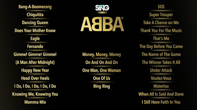 Listado canciones Let's Sing ABBA Listado canciones Let's Sing ABBA