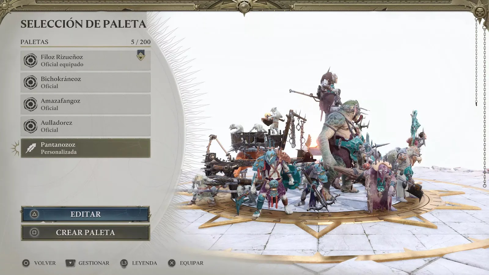 Crítica Warhammer Age of Sigmar: Realms of ruin La personalización de los ejércitos permiten crear combinaciones interesantes.