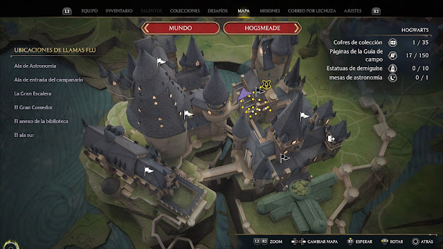 Análisis de Hogwarts Legacy - Mapa Análisis de Hogwarts Legacy - Mapa