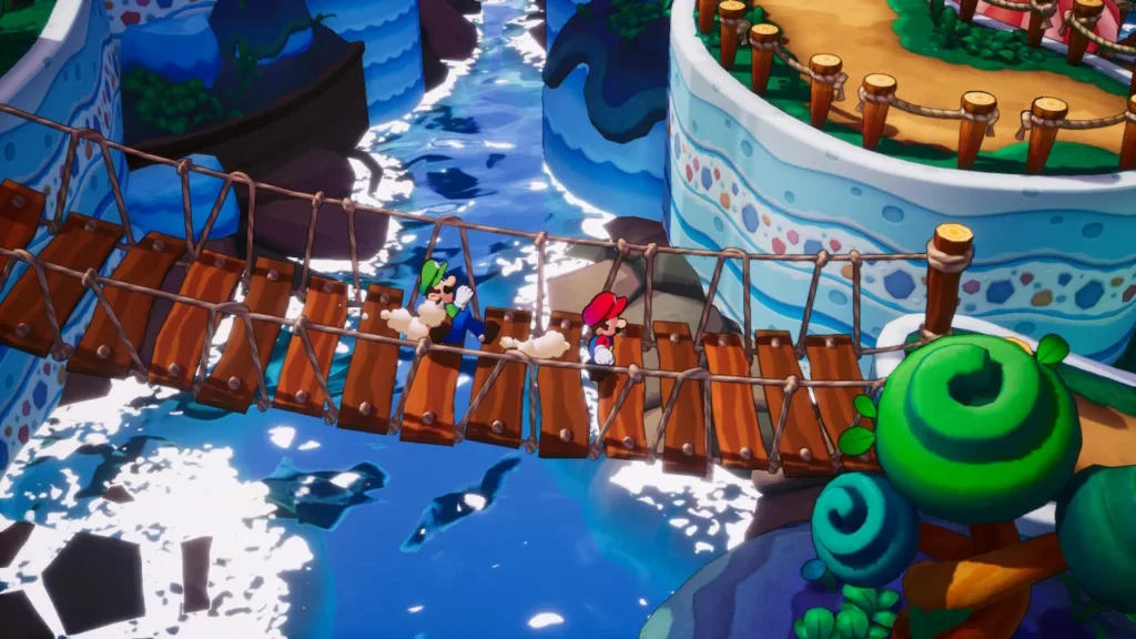 Análisis de Mario & Luigi: Conexión Fraternal en Nintendo Switch - puente