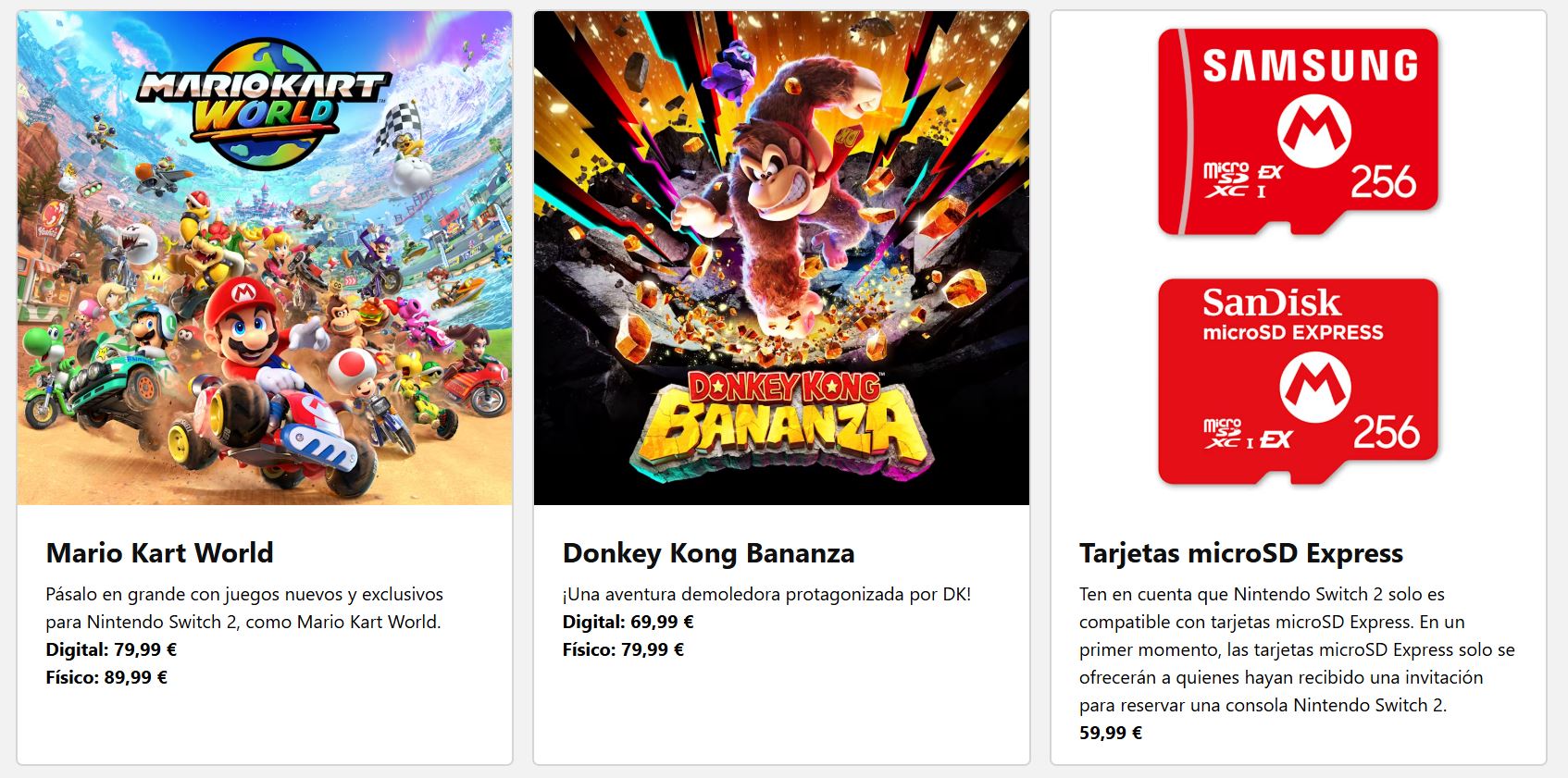 Nintendo Switch 2 - Características, juegos y precio de la nueva consola 6 Precio juegos Nintendo Switch 2