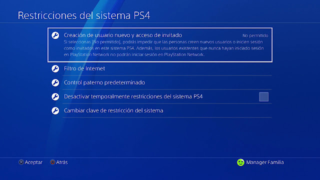 Guía para configurar el control parental en PS4 Guía para configurar el control parental en PS4