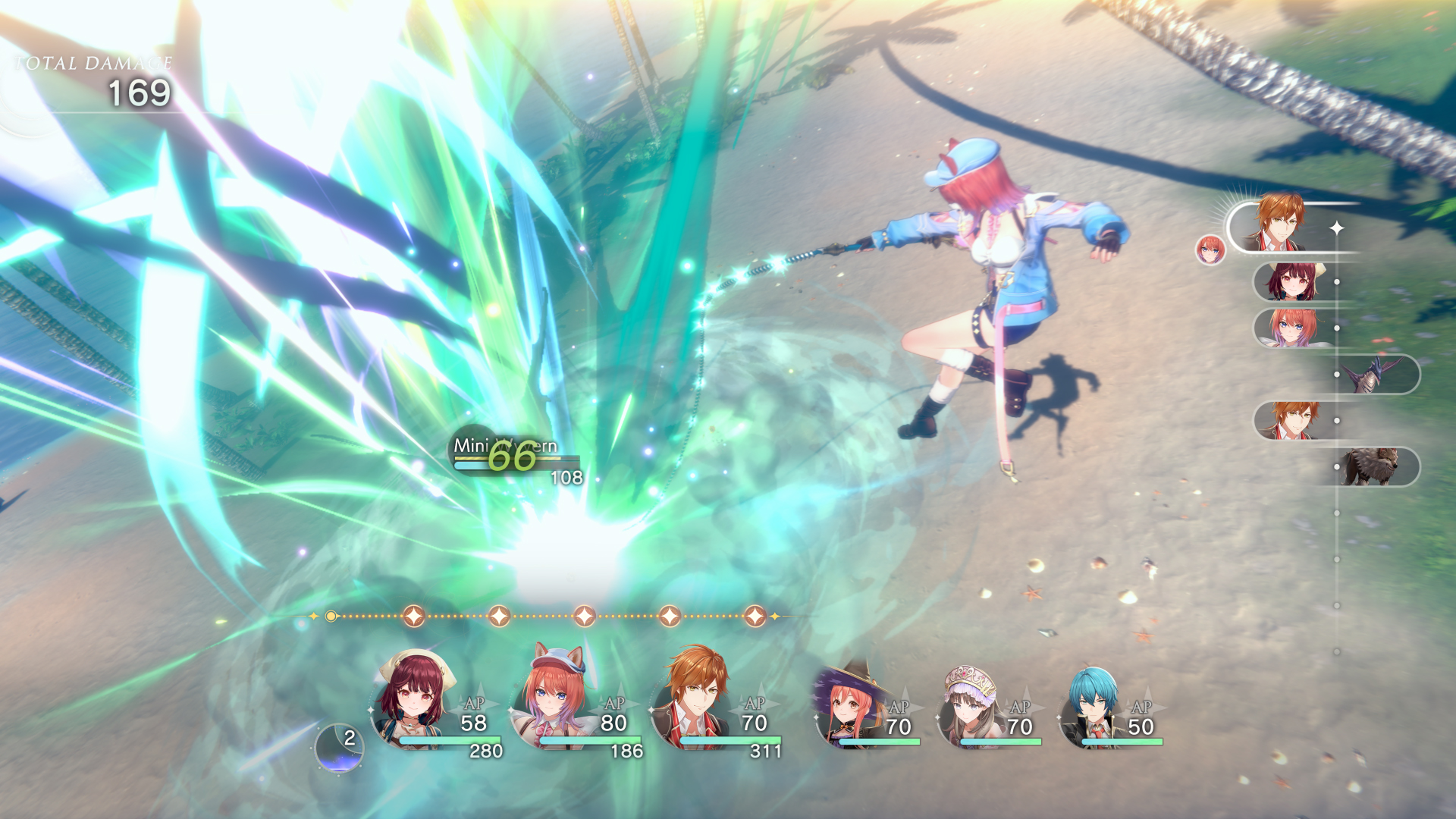 Análisis de Atelier Resleriana: The Red Alchemist and the White Guardian en PC 13 Los ataques son vistosos y resultones