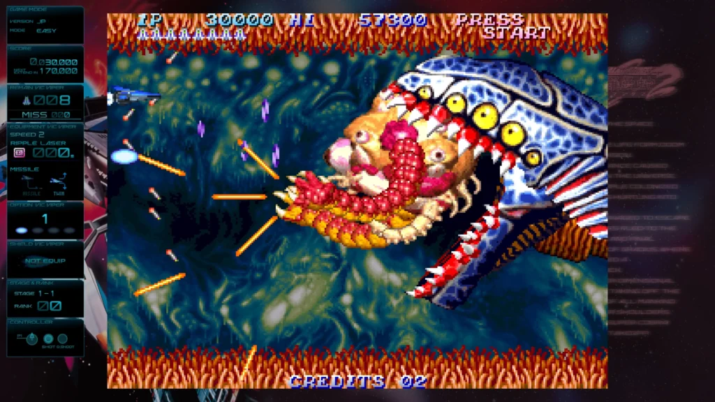 Análisis de Gradius Origins en PS5 - Salamander II jefe