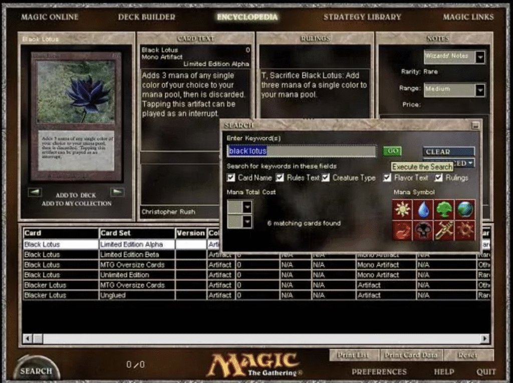 28 años de Magic en los videojuegos: un repaso a su trayectoria 12 Magic Encyclopedia