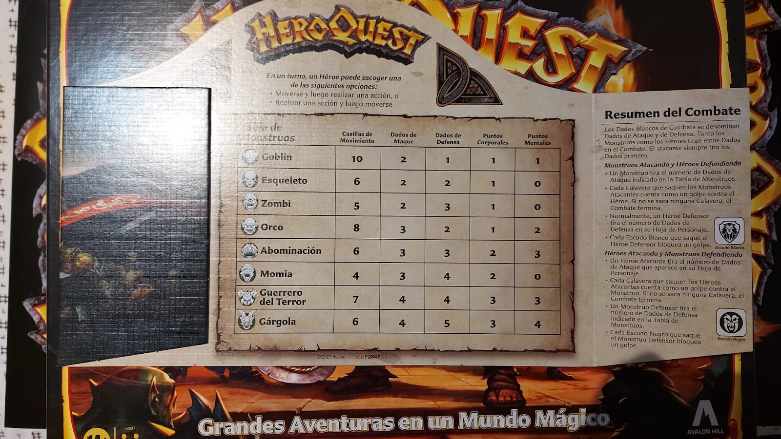 LJEM: HeroQuest La información tras la pantalla facilita mucho el trabajo de Zargon