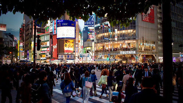 Japón Tokio Multitud Japón Tokio Multitud