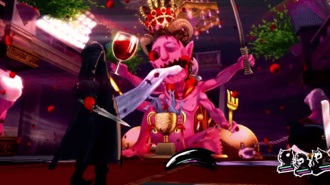 Persona 5 Royal Batalla final contra Komoshida Ann Takamaki Panther Ryuji Sakamoto Skull Protagonista Joker Mona Morgana Palacio Persona 5 Royal Batalla final contra Komoshida Ann Takamaki Panther Ryuji Sakamoto Skull Protagonista Joker Mona Morgana Palacio
