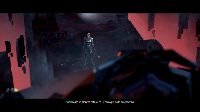 Análisis Chorus en PS5 Nara recogiendo a Forsaken.