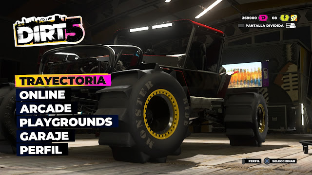 Análisis de DiRT 5 para Playstation 4 - menu Análisis de DiRT 5 para Playstation 4
