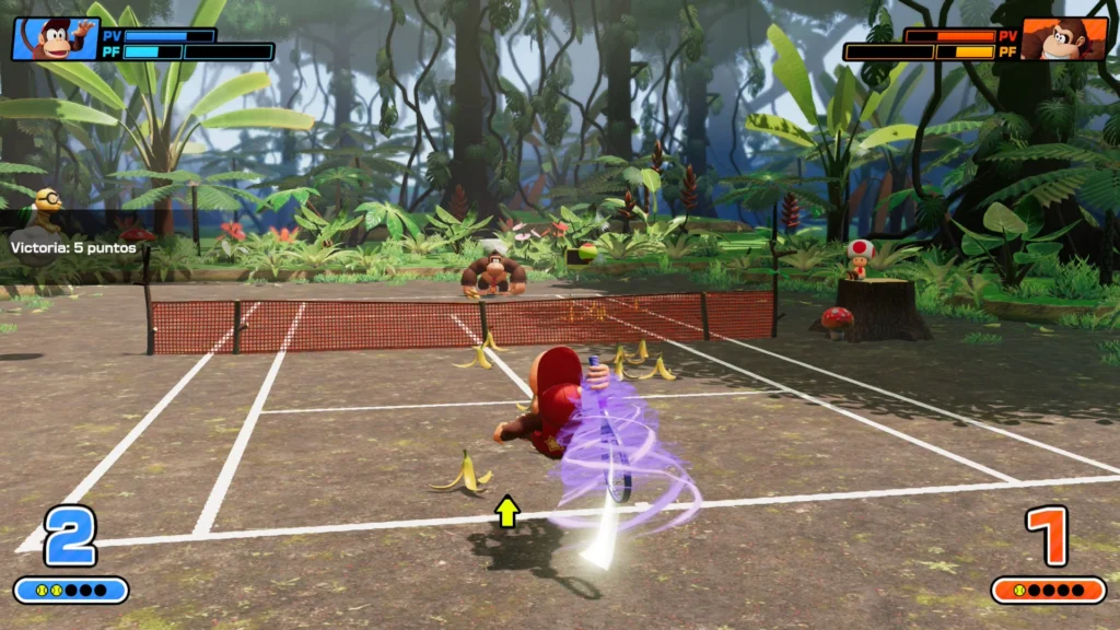 Análisis Mario Tennis Fever en Nintendo Switch 2 12 Análisis Mario Tennis Fever en Nintendo Switch 2 - Tiro tornado