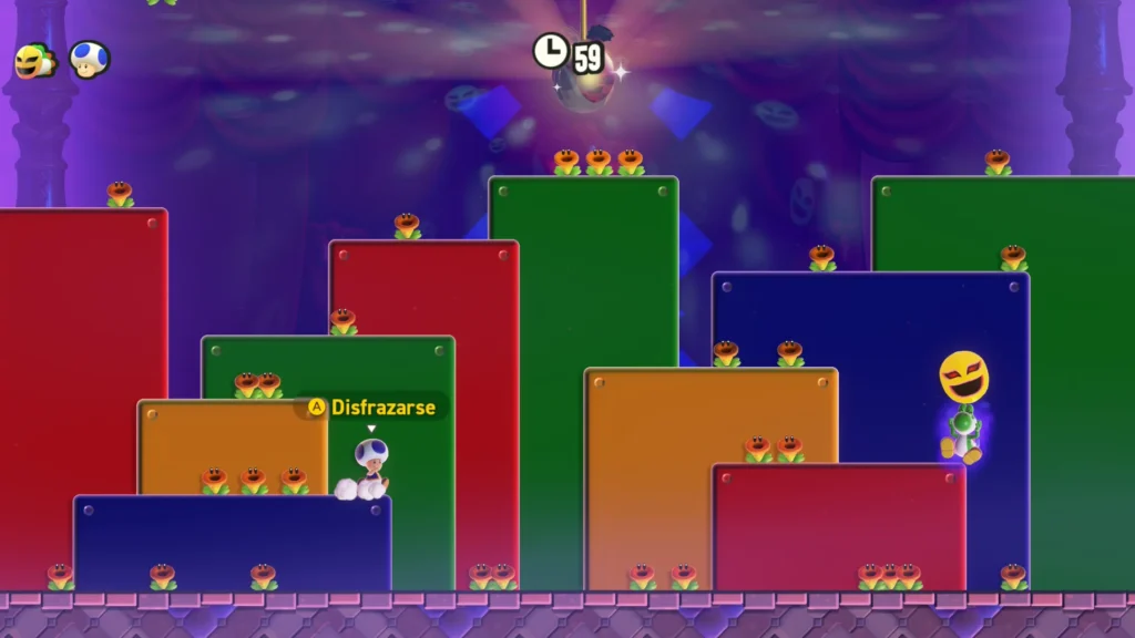 Análisis Encuentro en Parque Belabel (Expansión Super Mario Bros Wonder) en Nintendo Switch 2 13 Análisis paquete de expansión Super Mario Bros. Wonder + Encuentro en Parque Belabel - escondite