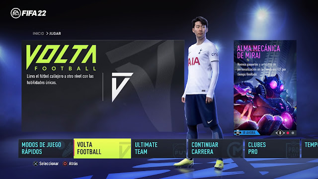 Análisis de Fifa 22 para PS4 - menus Análisis de Fifa 22 para PS4