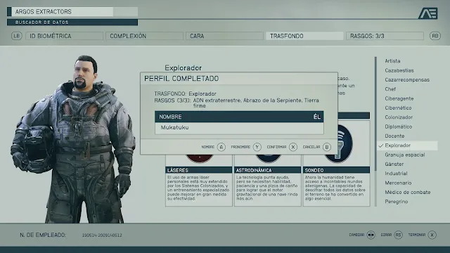 Starfield - Personalización de personaje Starfield - Personalización de personaje