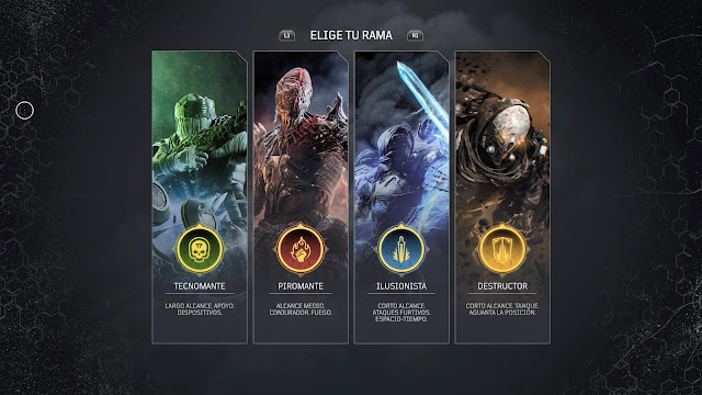 Clases Outriders Tecnomante Piromante Ilusionista Destructor Clases Outriders Tecnomante Piromante Ilusionista Destructor