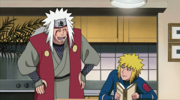 Artículo Jiraiya Minato seleccionando el nombre de Naruto de la primera novela de Jiraiya