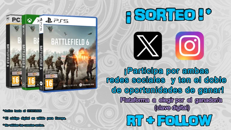 Sorteo clave digital Battlefield 6 (PS5, Xbox Series o PC) Sorteo Battlefield 6