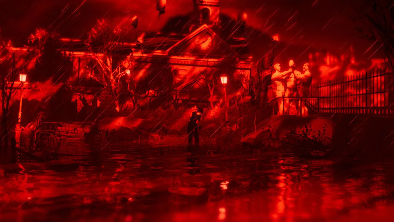 Análisis Silver Pines en PC 18 Cuando el rojo invade la pantalla, Silver Pines transforma el terror en una auténtica obra de arte