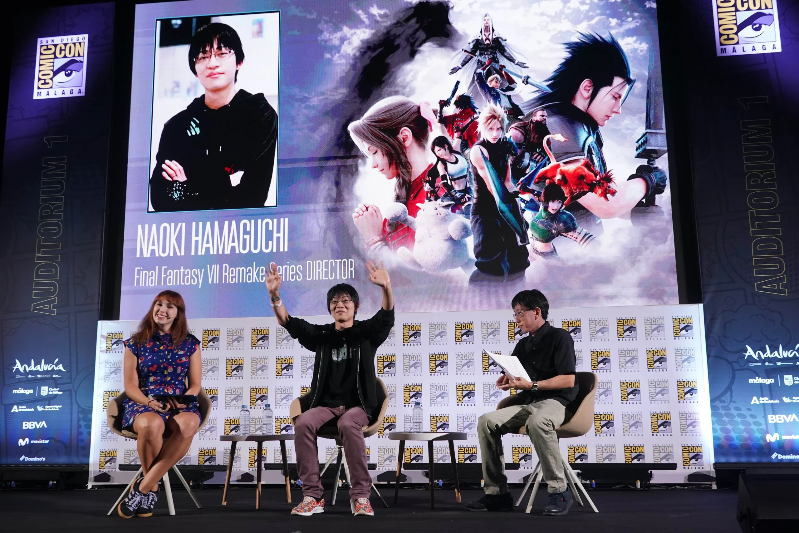 Avance Final Fantasy 7 Revelation en Comic-Con Málaga 2026: El inolvidable viaje de Naoki Hamaguchi hacia el final 11 El panel de Hamaguchi, presentado por Lara Smirnova, no escatimó en ovaciones