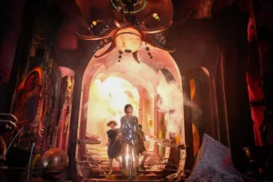 Tráiler oficial de El sobrino del mago: así luce la nueva película de Narnia de 2027 7 Emma Mackey, Beatrice Campbell y David McKenna en Narnia: el sobrino del mago